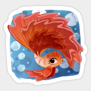 Siamese fighting fish Sticker